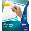 Avery IndexMaker Print & Apply Label Dividers, 5-Tab, Clear, 5/Pack (11436) Best