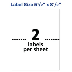 Avery Inkjet Shipping Labels, 5-1/2