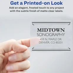 Avery Inkjet Shipping Labels, 8 1/2" x 11", Matte Clear, 25 Labels/Pack (8665)* Shipping Labels