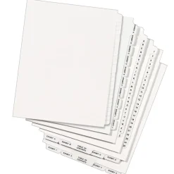 Avery Legal Blank Paper Dividers, White Unlaminated Tabs, Letter Size, 25/Pack (11949) Sale