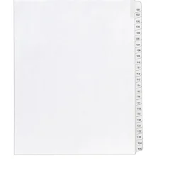 Avery Legal Pre-Printed Paper Divider Collated Set, 101-125 Tabs, White, Allstate Style, Letter Size (01705) Clearance
