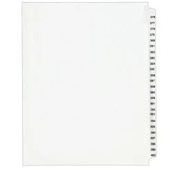 Avery Legal Pre-Printed Paper Divider Collated Set, 376-400 Tabs, White, Style, Letter Size (01345) Best