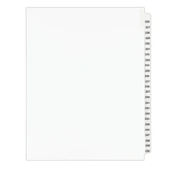 Avery Legal Pre-Printed Paper Divider Collated Set, 226-250 Tabs, White, Style, Letter Size (01339) Clearance