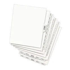 Avery Legal Pre-Printed Paper Divider Collated Set, 226-250 Tabs, White, Style, Letter Size (01339) Clearance
