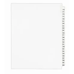 Avery Legal Pre-Printed Paper Divider Collated Set, 176-200 Tabs, White, Style, Letter Size (01337) Sale