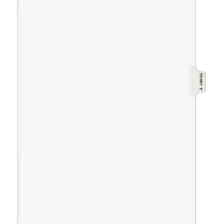 Avery Legal Pre-Printed Paper Dividers, Side Tab EXHIBIT D Tab, White, Style, Letter Size, 25/Pack (01374) Clearance
