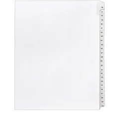Avery Legal Pre-Printed Paper Divider Collated Set, 76-100 Tabs, White, Allstate Style, Letter Size (01704) New