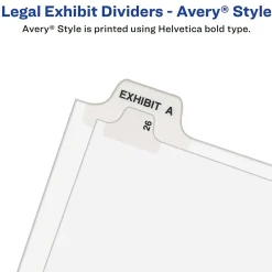 Avery Legal Pre-Printed Paper Dividers, Side Tab #22, White, Style, Letter Size, 25/Pack (01022) Outlet