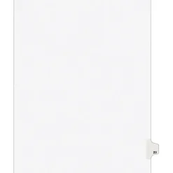 Avery Legal Pre-Printed Paper Dividers, Side Tab #23, White, Style, Letter Size, 25/Pack (01023) Hot