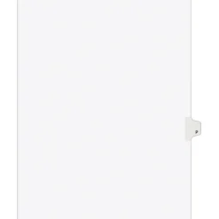 Avery Legal Pre-Printed Paper Dividers, Side Tab P, White, Style, Letter Size, 25/Pack (01416) Clearance