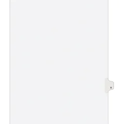 Avery Legal Pre-Printed Paper Dividers, Side Tab S, White, Style, Letter Size, 25/Pack (01419) Sale