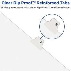 Avery Legal Pre-Printed Paper Dividers, Side Tab #4, White, Style, Letter Size, 25/Pack (11914) Clearance