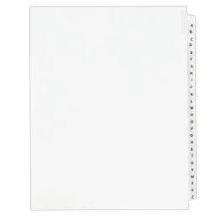 Avery Legal Pre-Printed Paper Divider Collated Set, A-Z Tabs, White, Style, Letter Size (01400) New