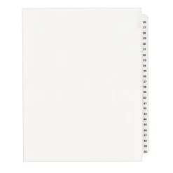 Avery Legal Pre-Printed Paper Divider Collated Set, 26-50 Tabs, White, Style, Letter Size (01331) Outlet