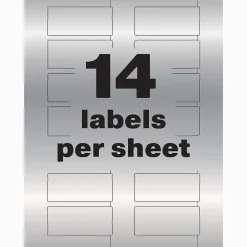 Avery PermaTrack Metallic Laser Asset Tag Labels, 1-1/4