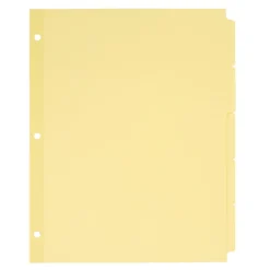 Avery Plain Tab Write-On Paper Dividers, 5 Tabs, Buff, 36 Sets/Pack (11501) Outlet