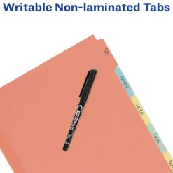 Avery Plain Tab Write-On Paper Dividers, 5 Tabs, Multicolor, 36 Sets/Pack (11508) Discount
