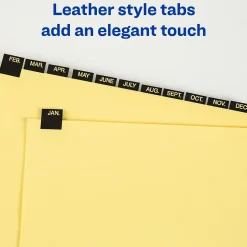 Avery Pre-Printed Monthly Dividers, 12-Tab, Black/Gold (25181) Online