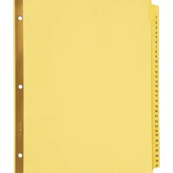Avery Pre-Printed Paper Dividers with Laminated Tabs, 1-31 Tabs, Buff, Gold Reinforced (11308) Clearance