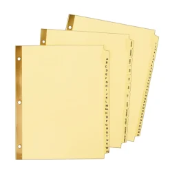 Avery Pre-Printed Paper Dividers with Laminated Tabs, 1-31 Tabs, Buff, Gold Reinforced (11308) Clearance