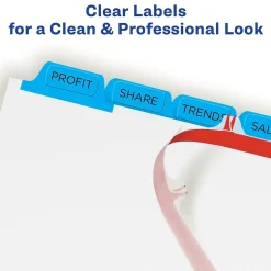 Avery Print & Apply Blank Tab Dividers, 8-Tab, Blue, 5/Pack (11411) Outlet