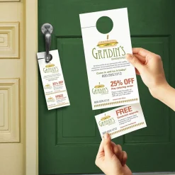 Printable Door Hangers with Tear-Away Cards, 4 1/4