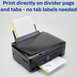 Avery Print-On Paper Dividers, 5 Tabs, White (11511) New