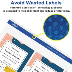 Avery Print-to-the-Edge Inkjet Round Labels, 1 1/2" Dia, White, 400 Labels/Pack (8293)* Shipping Labels
