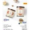 Avery Print-to-the-Edge Laser/Inkjet Oval Labels, 2" x 3-1/3", White, 200 Labels/Pack (22570) Best