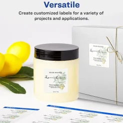 Avery Print-to-the-Edge Laser/Inkjet Square Labels, 1 1/2" x 1 1/2", White, 600 Labels/Pack (22805)* Shipping Labels