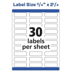 Avery Print-to-the-Edge Laser Address Labels, 3/4