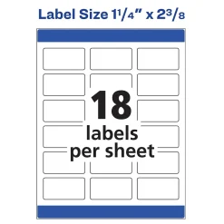 Avery Print-to-the-Edge Laser Address Labels, 1-1/4