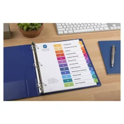 Avery Ready Index Numeric Paper Dividers, 12-Tab, Multicolor, 6/Pack (11196) Sale