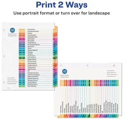 Avery Ready Index Table of Contents Paper Dividers, 1-31 Tabs, Multicolor, 6 Sets/Pack (11831) Sale