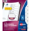 Avery Ready Index Table of Contents Paper Dividers, 1-8 Tabs, White, 6 Sets/Pack (11822) Sale