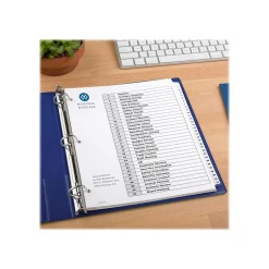 Avery Ready Index Table of Contents Paper Dividers, 1-31 Tabs, White, 6 Sets/Pack (11827) Online