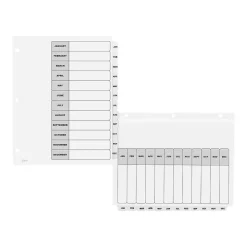 Avery Ready Index Table of Contents Paper Dividers, Jan-Dec Tabs, White, 6 Sets/Pack (11826) Clearance