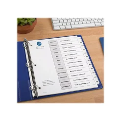 Avery Ready Index Table of Contents Paper Dividers, Jan-Dec Tabs, White, 6 Sets/Pack (11826) Clearance