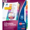 Avery Ready Index Table of Contents Pre-Printed Paper Dividers, 15 Tabs, Multicolor, 1 Set (11143) Online