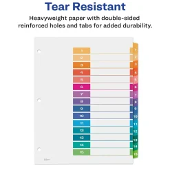 Avery Ready Index Table of Contents Pre-Printed Paper Dividers, 15 Tabs, Multicolor, 1 Set (11143) Online