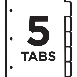 Avery Ready Index Table of Contents Paper Dividers, 1-5 Tabs, Multicolor (11131) Hot