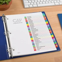 Avery Ready Index Table of Contents Paper Dividers, 1-31 Tabs, Contemporary Multicolor (11846) Clearance