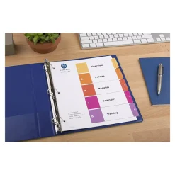 Avery Ready Index Table of Contents Paper Dividers, 1-5 Tabs, Multicolor, 6 Sets/Pack (11187) Clearance