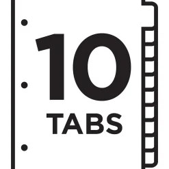Avery Ready Index Table of Contents Paper Dividers, 1-10 Tabs, White (11134) Online