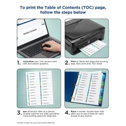 Avery Ready Index Table of Contents Double Column Paper Dividers, 1-24 Tabs, Multicolor (11321) Best