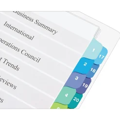 Avery Ready Index Table of Contents Double Column Paper Dividers, 1-24 Tabs, Multicolor (11321) Best