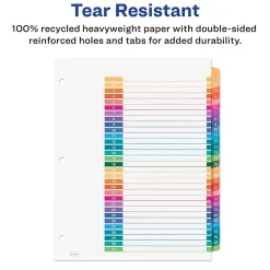 Avery Ready Index Table of Contents EcoFriendly Paper Dividers, 1-31 Tabs, Multicolor (11084) Discount