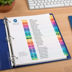 Avery Ready Index Table of Contents EcoFriendly Paper Dividers, 1-31 Tabs, Multicolor (11084) Discount