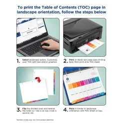 Avery Ready Index Table of Contents EcoFriendly Paper Dividers, 1-12 Tabs, Multicolor, 3 Sets/Pack (11083) Discount