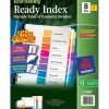 Avery Ready Index Table of Contents EcoFriendly Paper Dividers, 1-8 Tabs, Multicolor, 3 Sets/Pack (11081) Hot